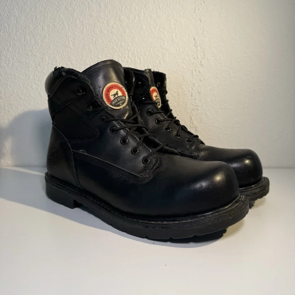 Irish‎ Setter 83626 Farmington Black Leather Steel Toe Work Mens Boots Size 12